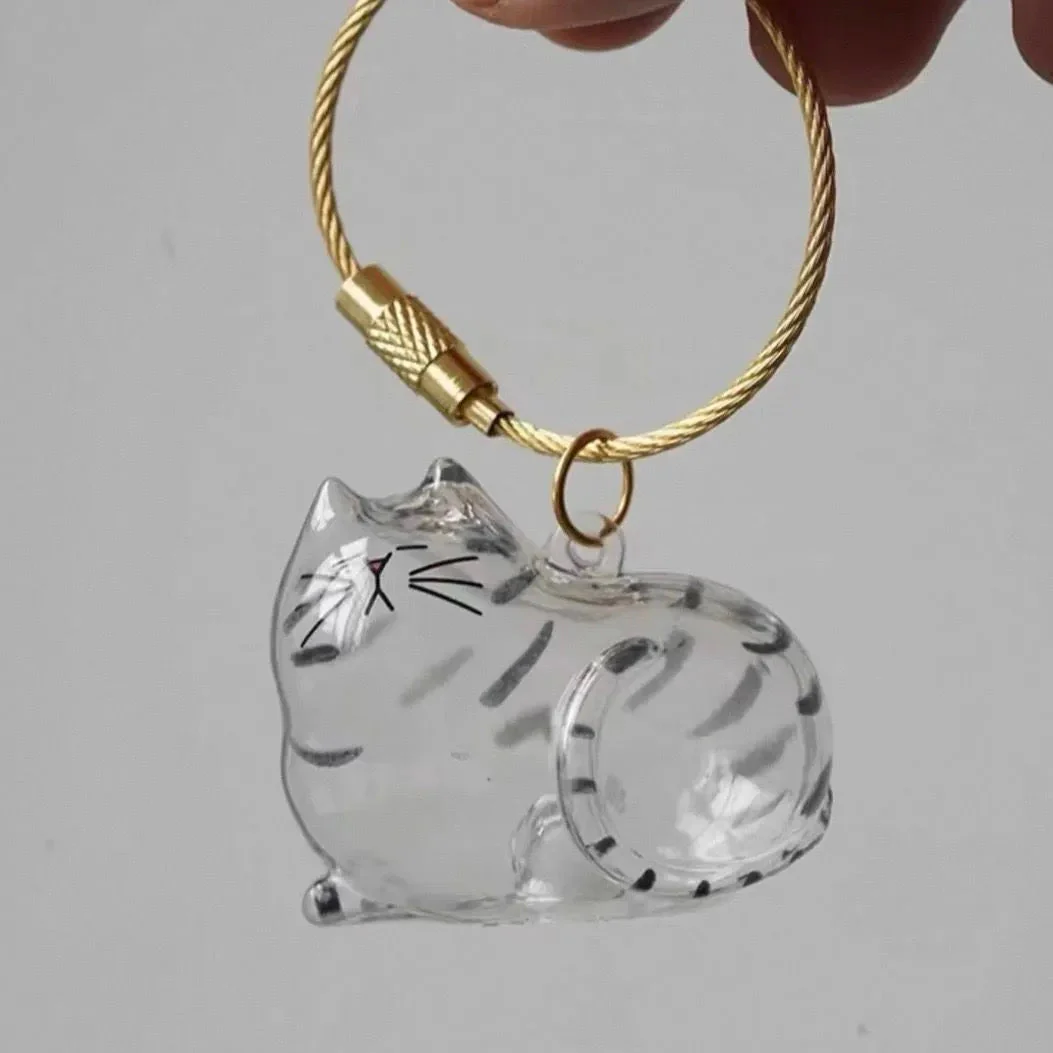 Cat and Dog Hair Keepsake Capsule Pendant Keychain - Image 13
