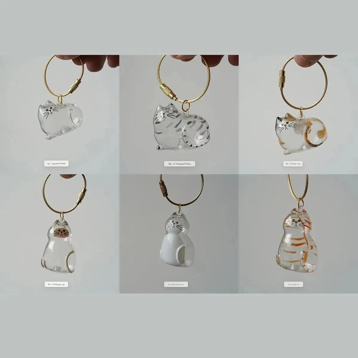 Cat and Dog Hair Keepsake Capsule Pendant Keychain - Image 15
