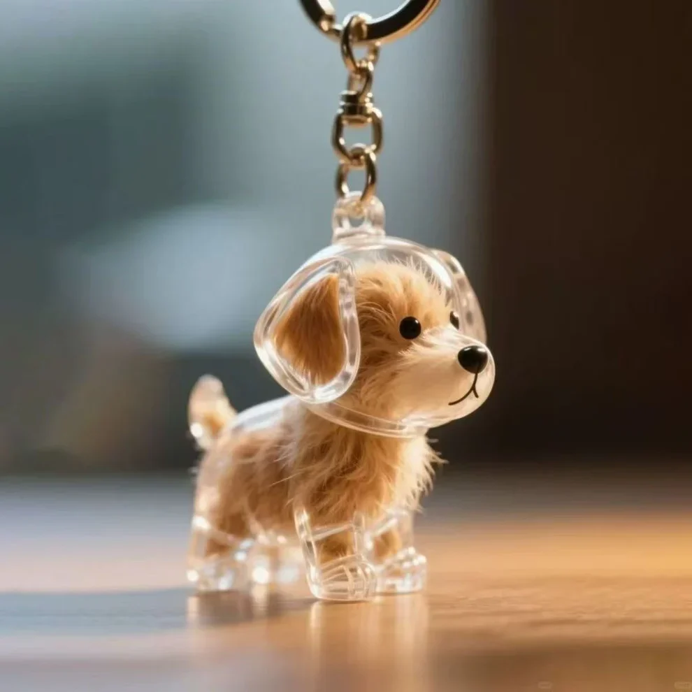Cat and Dog Hair Keepsake Capsule Pendant Keychain - Image 17