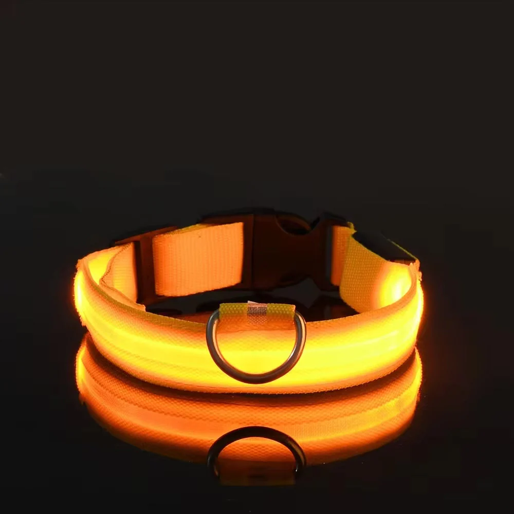 Dog Collar Nylon LED Night Safety Flashing Glow - Image 8