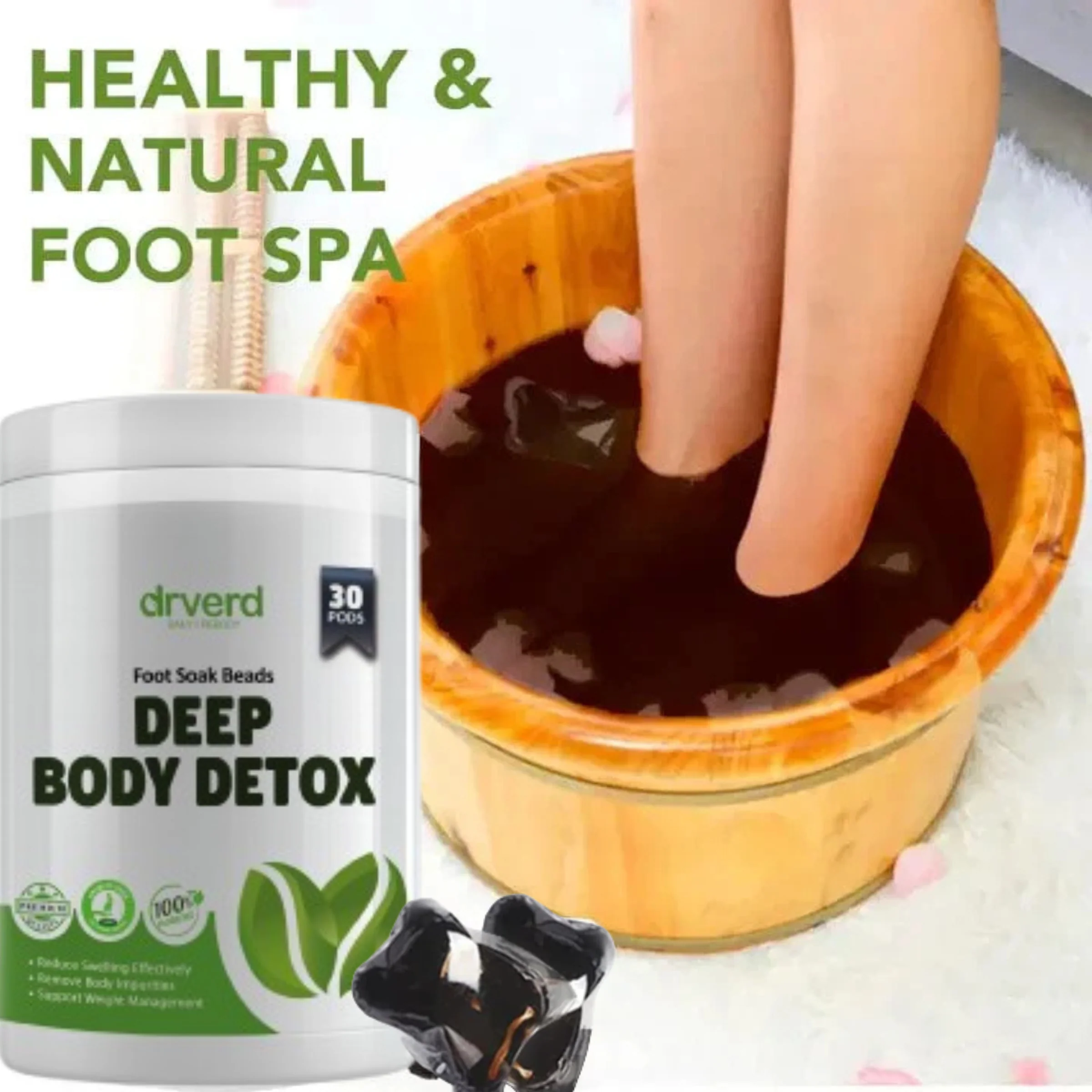 DrVerd™ Detoxing Herbs Cleansing Foot Soak Beads 3 bottles - Image 3