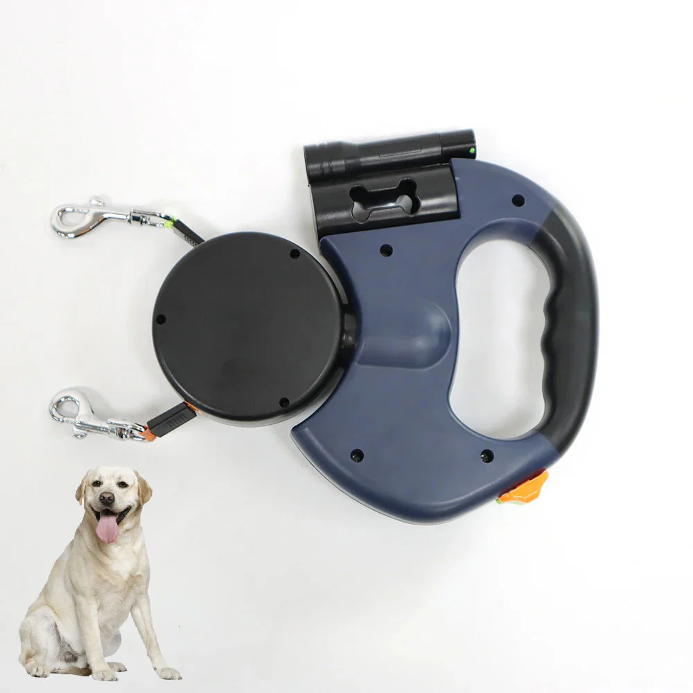 Dual Dog Leash with Tangle-Free Swivel & LED Light - Image 2