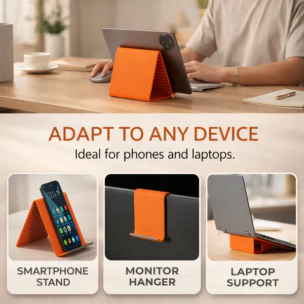 Foldable Silicone Aluminum Phone Holder Stand - Image 2