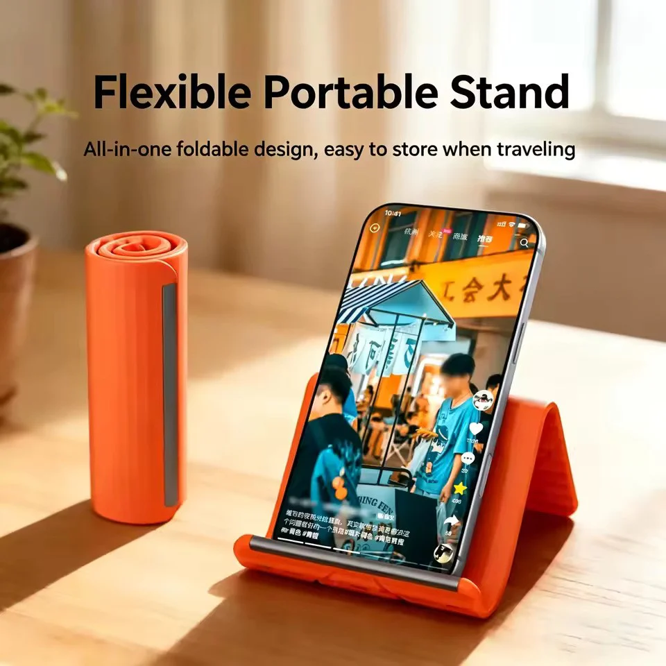 Foldable Silicone Aluminum Phone Holder Stand - Image 9