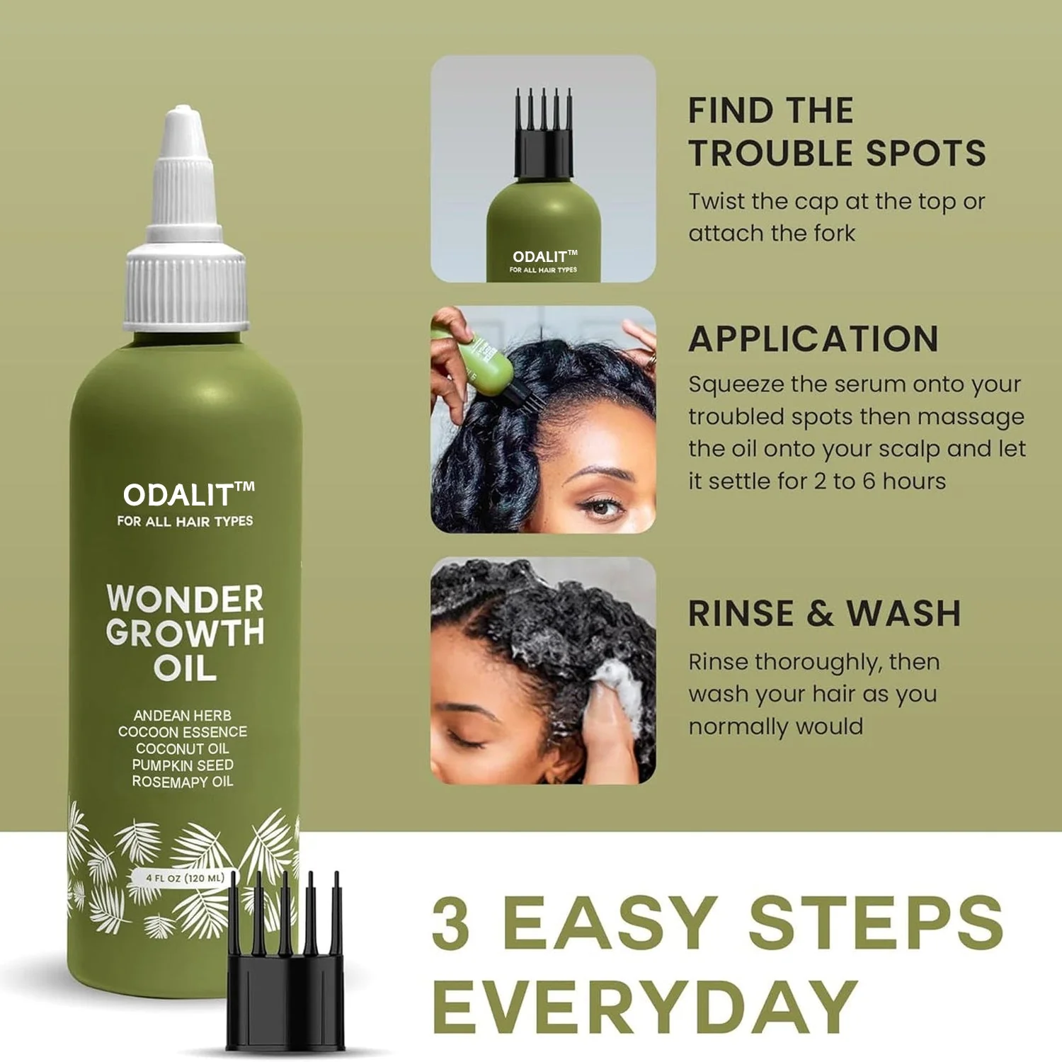 🔥LAST DAY SALE-60% OFF -ODALIT™ Wonder Growth Oil - Image 4