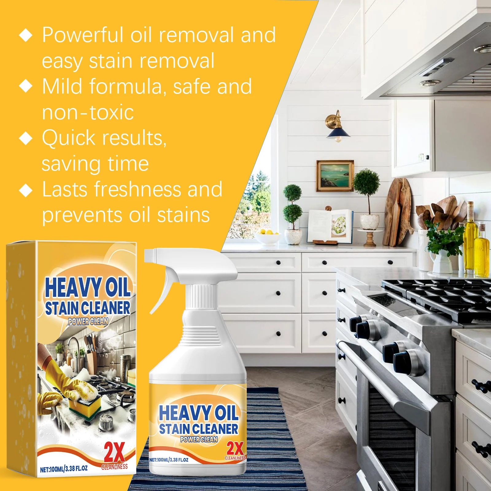 Heavy Duty Degreaser Cleaner Spray for Kitchen - Image 2