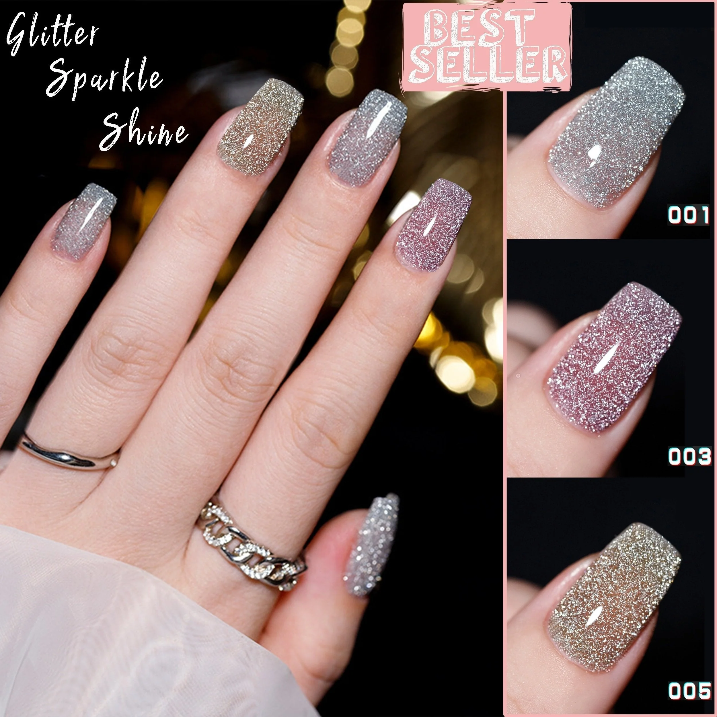 High Density Glitter Nail Gel Polish - Image 5