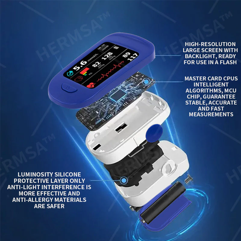 HERMSA™ High-Precision Multi-Purpose Non-Invasive Medical Device(For Blood Glucose, Blood Oxygen, and Blood Pressure Monitoring)[99.9% Accuracy] - Image 10