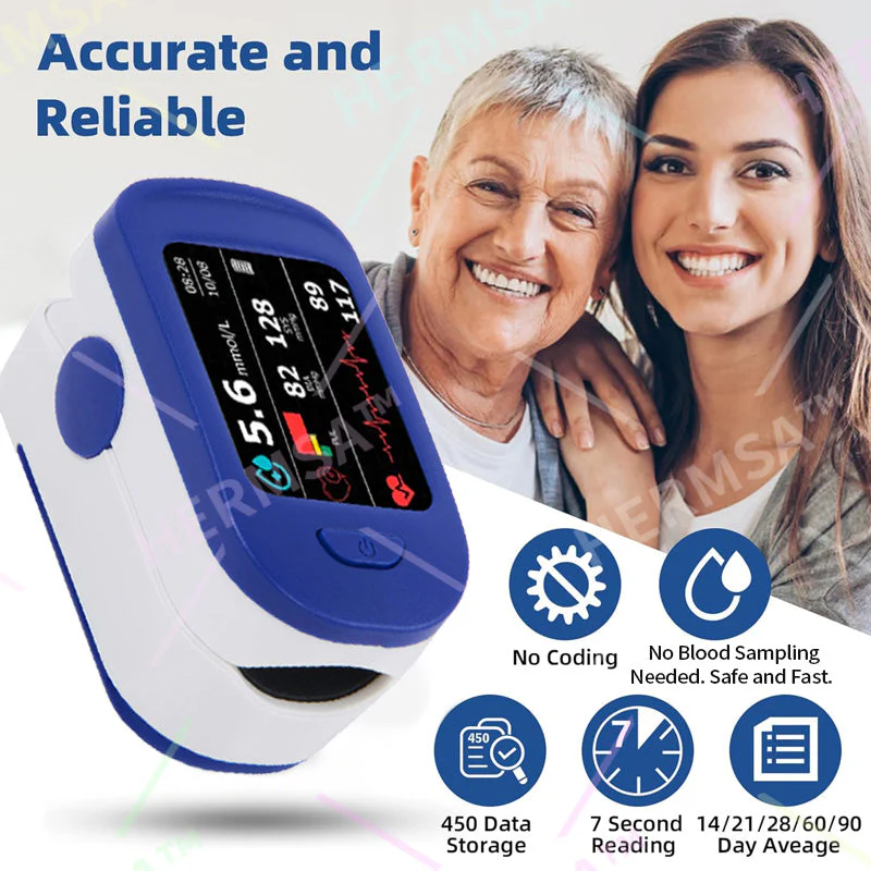 HERMSA™ High-Precision Multi-Purpose Non-Invasive Medical Device(For Blood Glucose, Blood Oxygen, and Blood Pressure Monitoring)[99.9% Accuracy] - Image 2