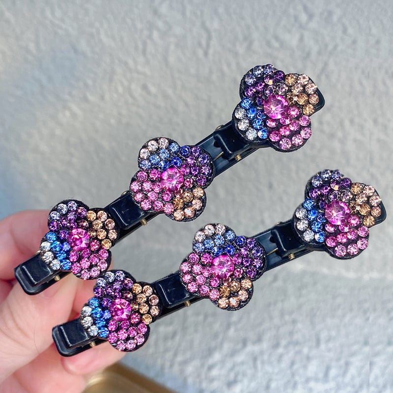 Sparkling Crystal Stone Braided Hair Clips - Image 5