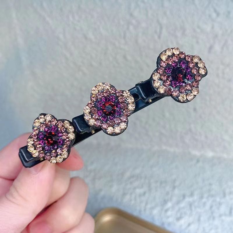 Sparkling Crystal Stone Braided Hair Clips - Image 8