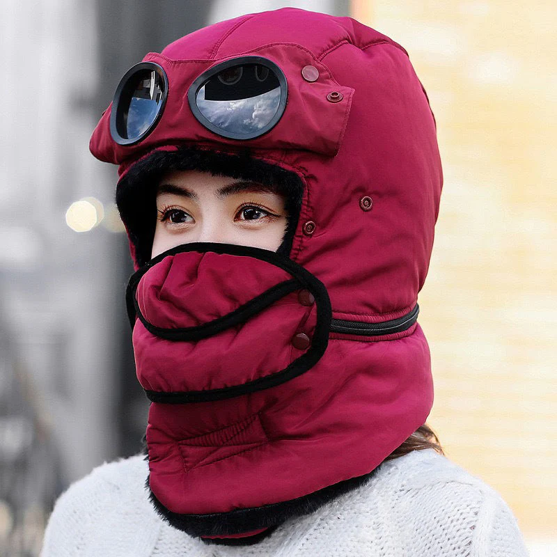 🔥Unisex Winter Thermal Hat with Glasses - Image 10