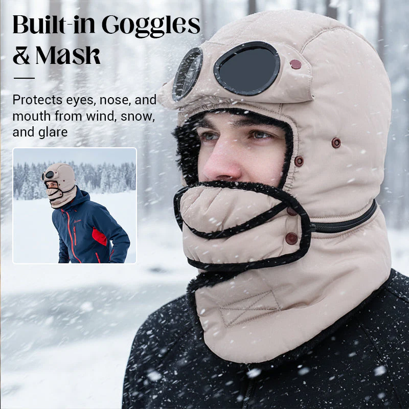 🔥Unisex Winter Thermal Hat with Glasses - Image 4