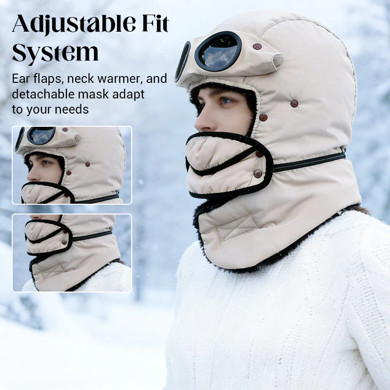 🔥Unisex Winter Thermal Hat with Glasses - Image 5