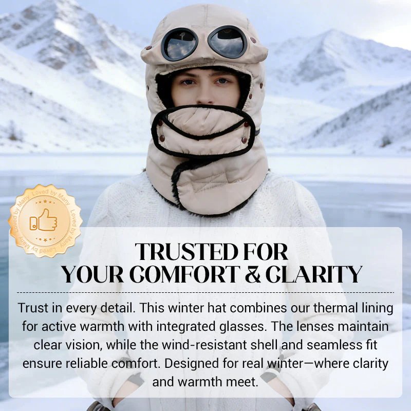 🔥Unisex Winter Thermal Hat with Glasses - Image 6
