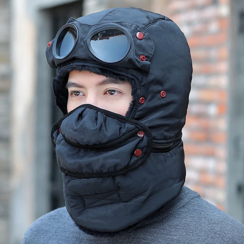 🔥Unisex Winter Thermal Hat with Glasses - Image 8